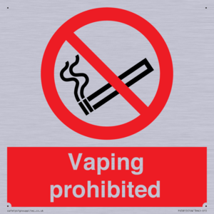 Vaping prohibited